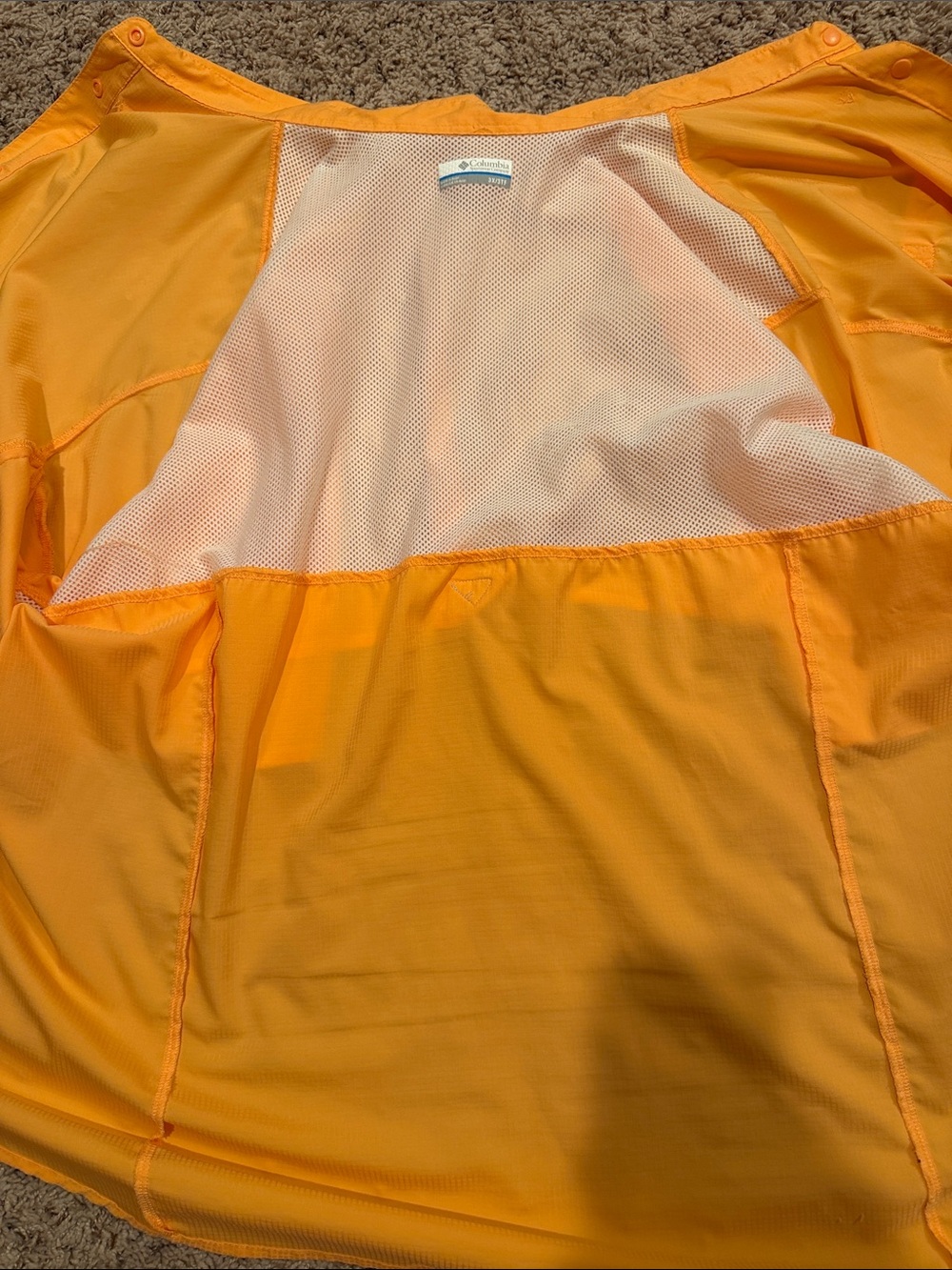 Columbia PFG Omnishade Women’s 3X Short Sleeve Orange Shirt - Picture 14 of 15
